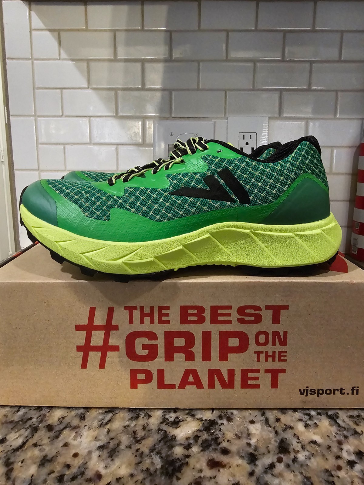 SIZE 7W, VJ trail running shoes Made in Finland, MADE WITH KEVLAR