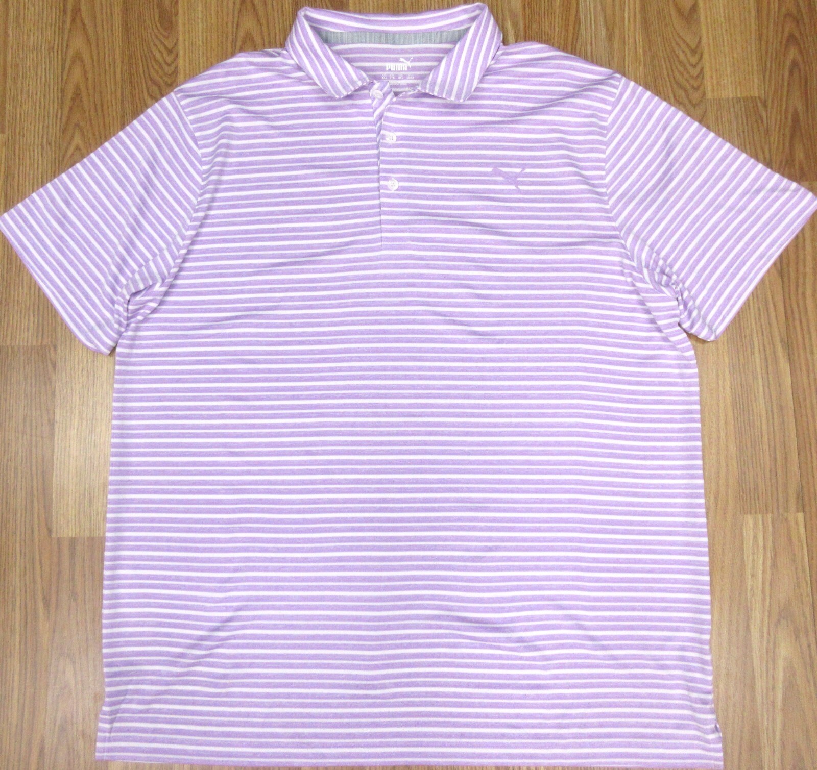 PUMA POLO/GOLF SHIRT POLY/SPANDEX BLEND LAVENDER & WHITE 2X-LARGE, XXL