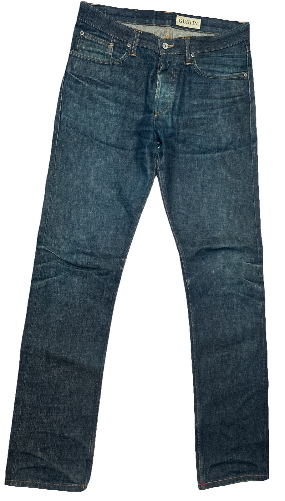 Gustin #7 Selvedge Denim Jeans 34 Slim Fit | Cone Mills White Oak USA Raw Finish