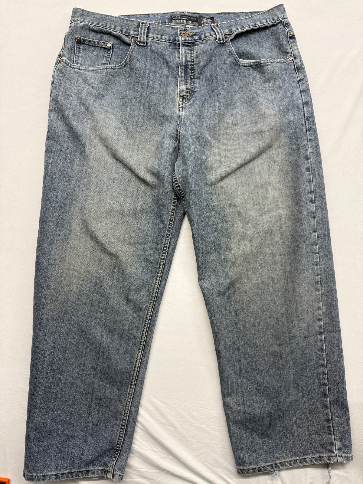 Vintage 90s Anchor Blue Big Baggy Wide Leg Skate Jeans 42×30