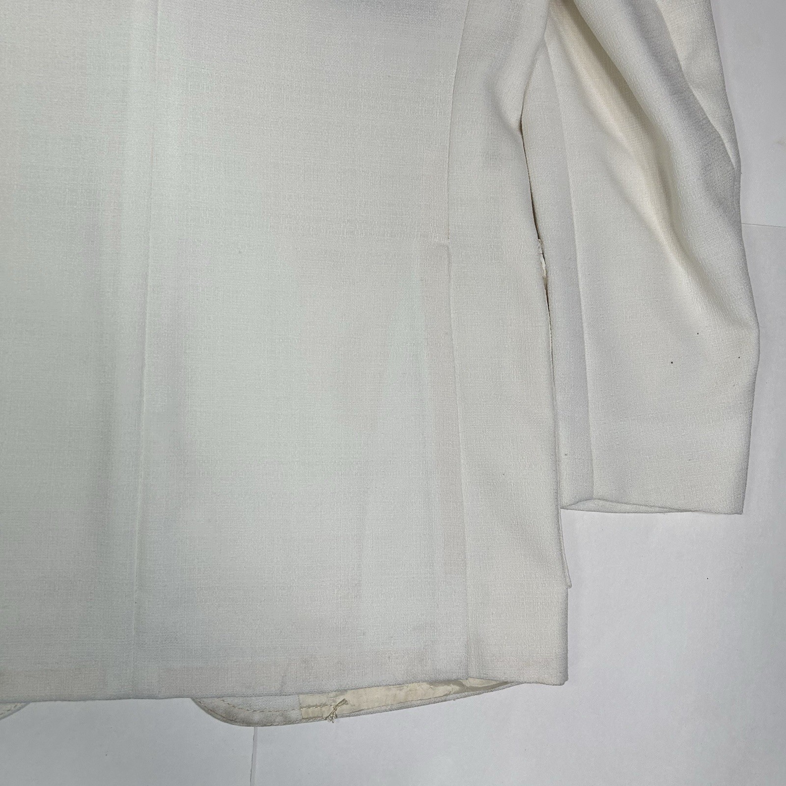 Vtg Sheplers The Plainsman Western Blazer Jacket Men White Cowboy Sz 42R Flaw