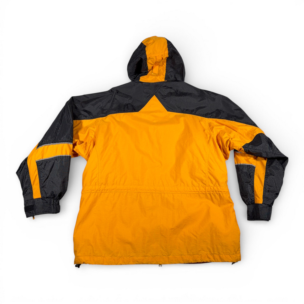 Columbia Jacket Adult LARGE Yellow Black Premier Series Parka Hooded Outdoor 90s