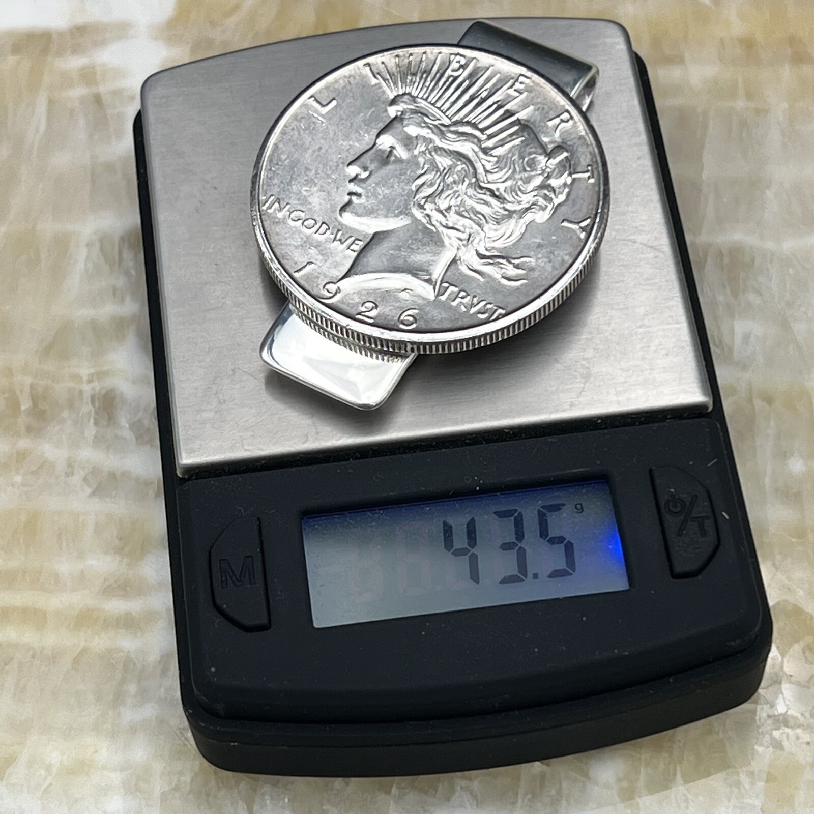 New Sterling Silver .925 Credit Card Money Clip Wallet 90% Silver Peace Dollar