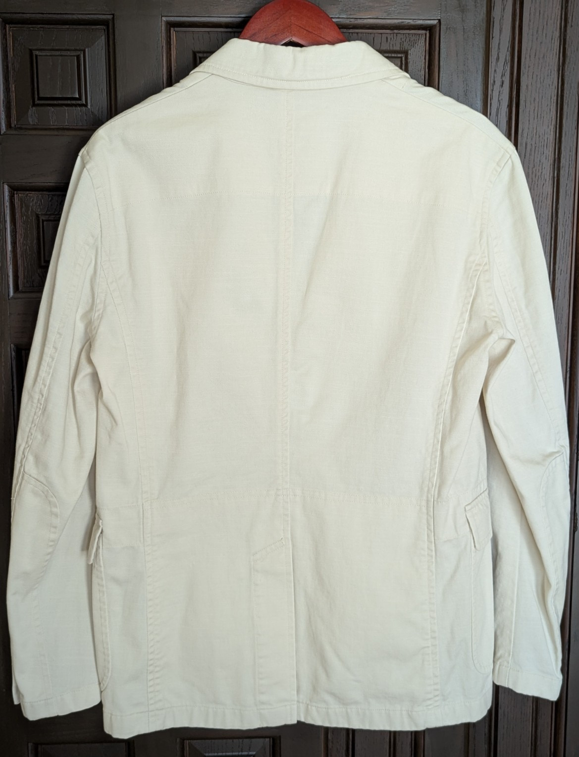 POLO RALPH LAUREN Modern Fit Washed Twill Suit Jacket, Off White, Size 38 R NWOT