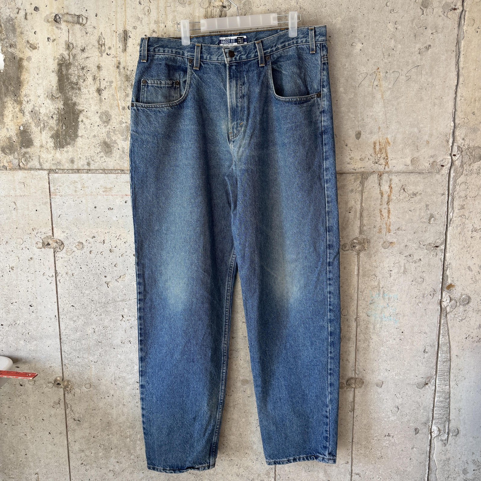 Vintage Gap Jeans Mens 36×32 Blue Denim Baggy Fit High Rise Tapered 90s USA