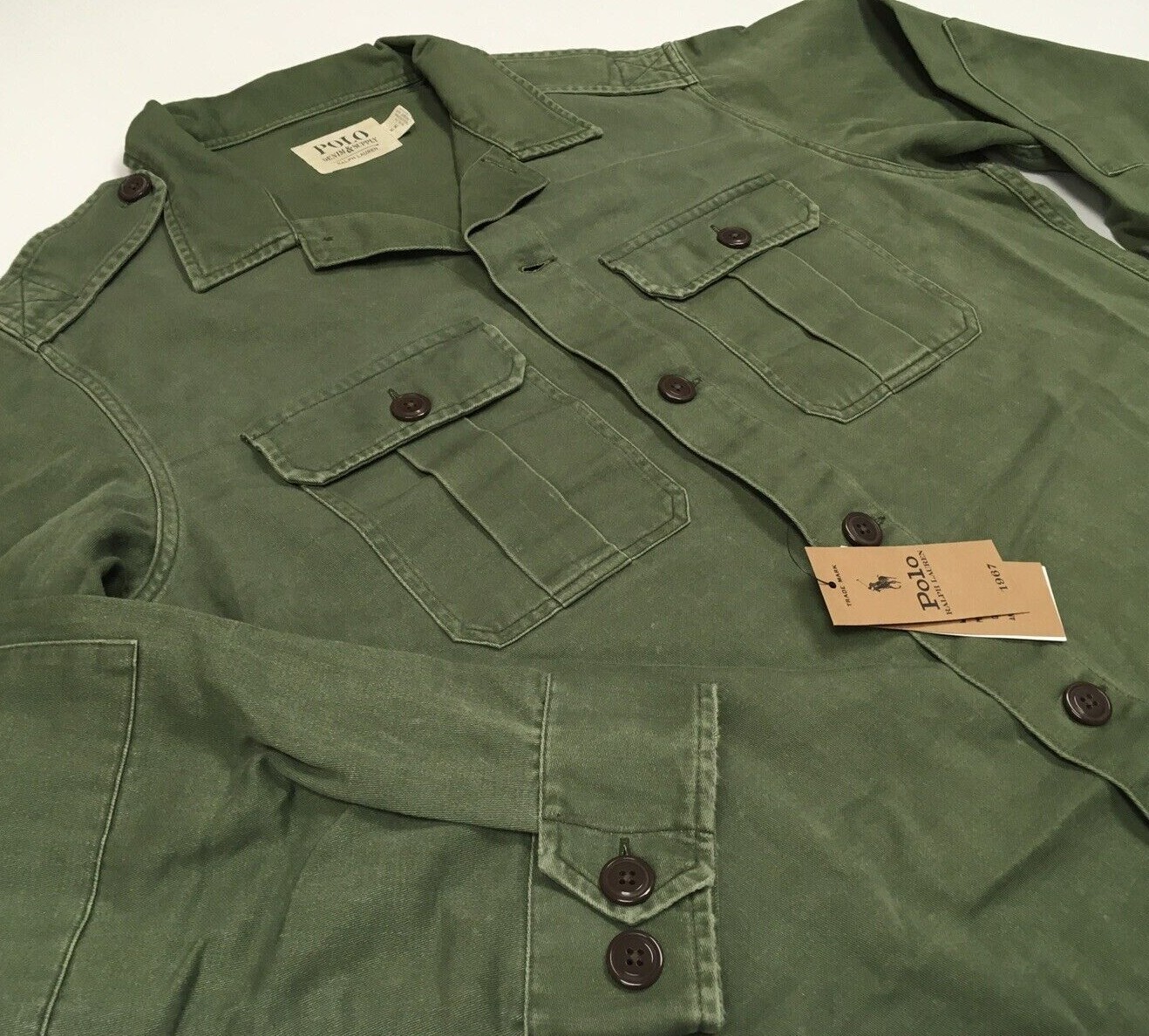 Polo Ralph Lauren Military Army Soldier Paratrooper Field Shirt Jacket Gentleman