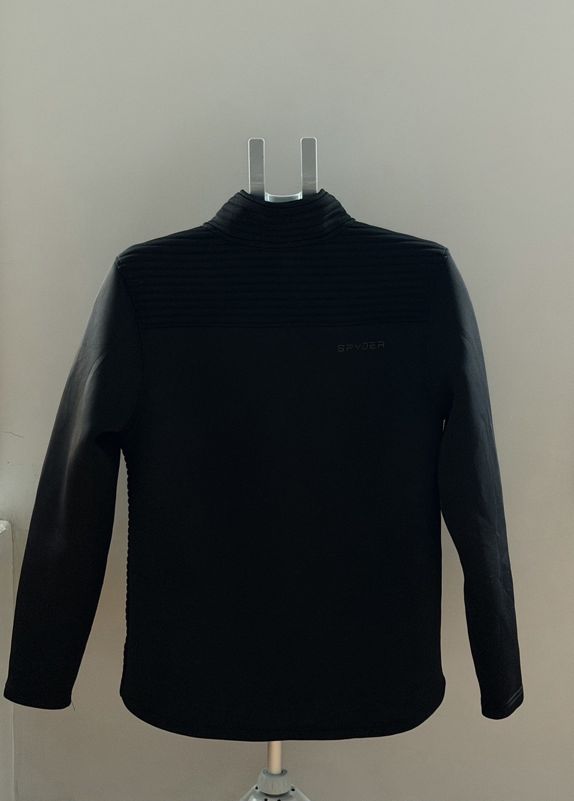 Spyder Men’s Black Full Zip Stand Collar Jacket Regular Fit Size M 44-46