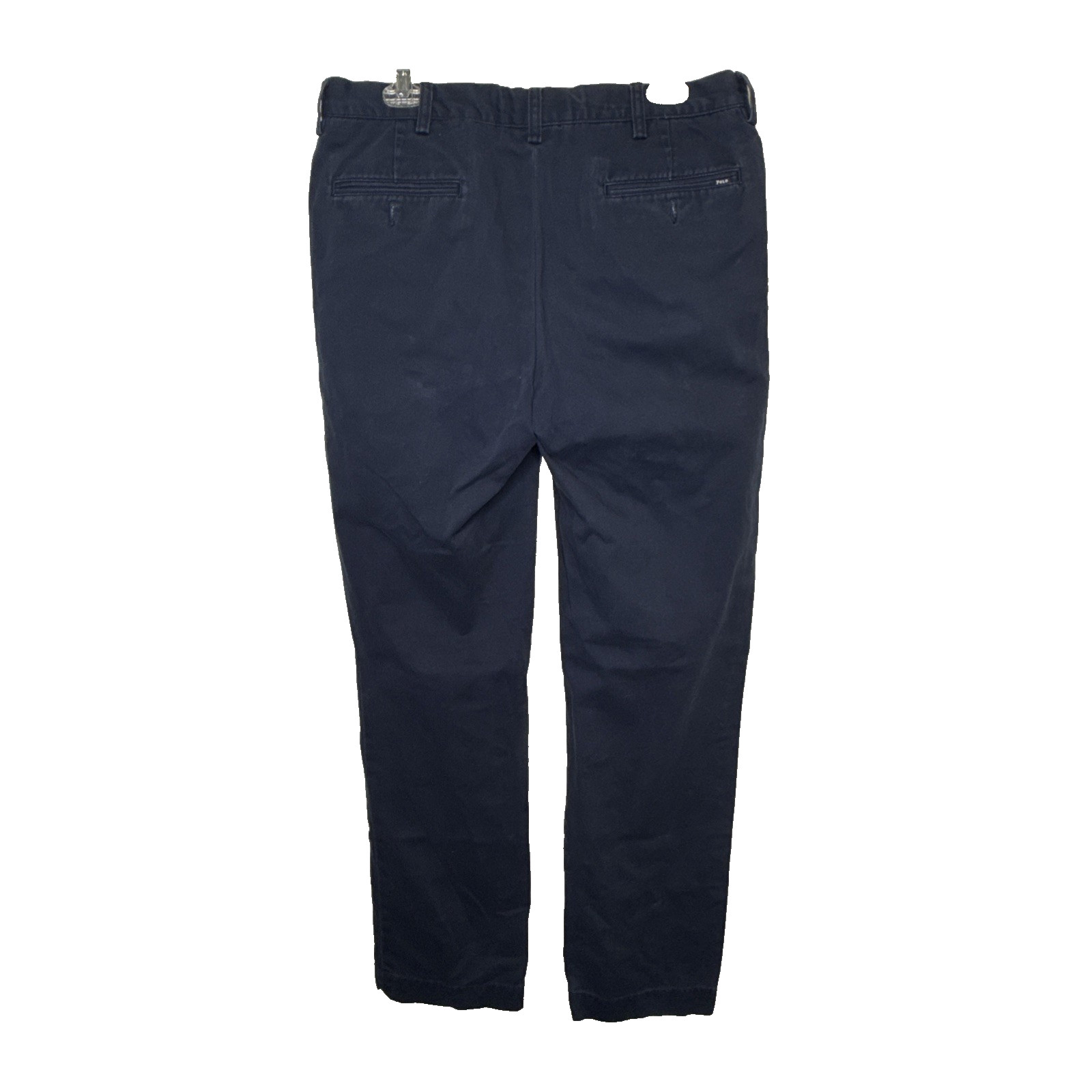 Polo Ralph Lauren Ethan Pant Mens 34×34 Navy Blue Pleated Cotton Chino Relaxed