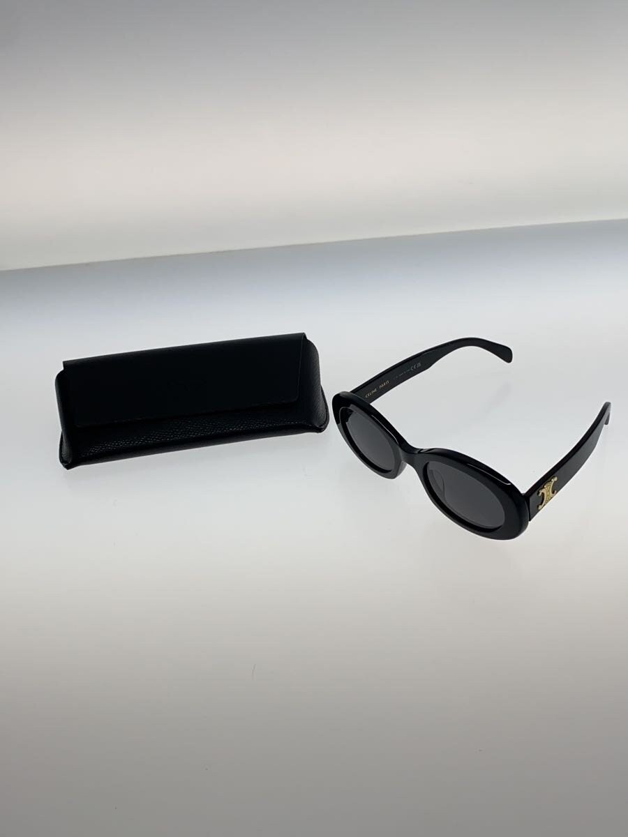 CELINE Triomphe Logo Acetate Frame Sunglasses Oval Black Women’s CL40194U