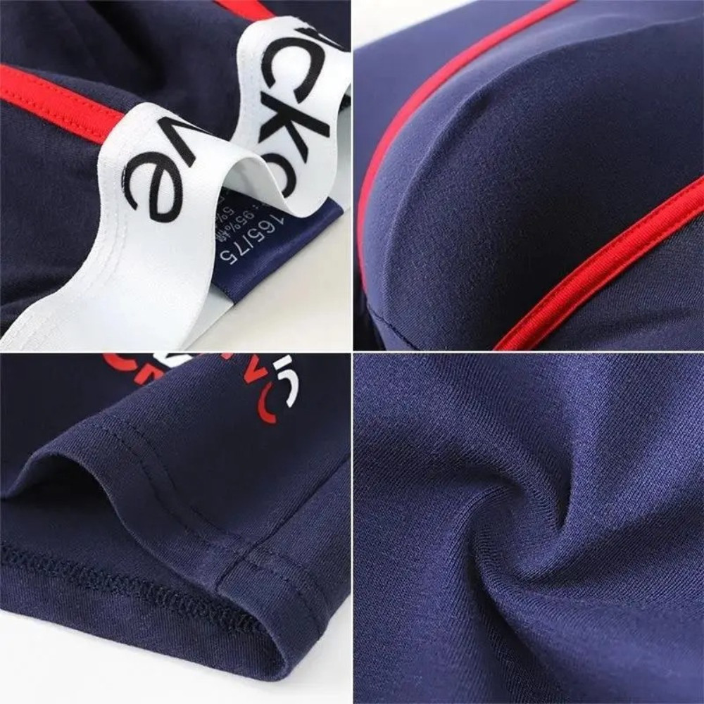 3 Pack Men’s Cotton Boxer Briefs Soft Breathable Printed Underwear Comfortable