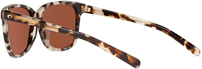 Costa Del Mar May Shiny Tiger Cowrie/Green Mirror 580G Polarized 57mm Sunglasses
