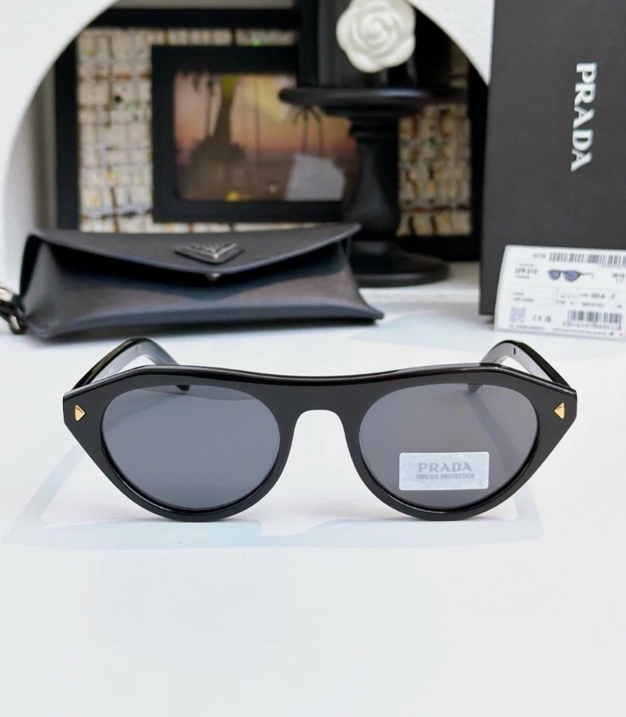 Prada Women’s SPR B15 Sunglasses – Black/Grey