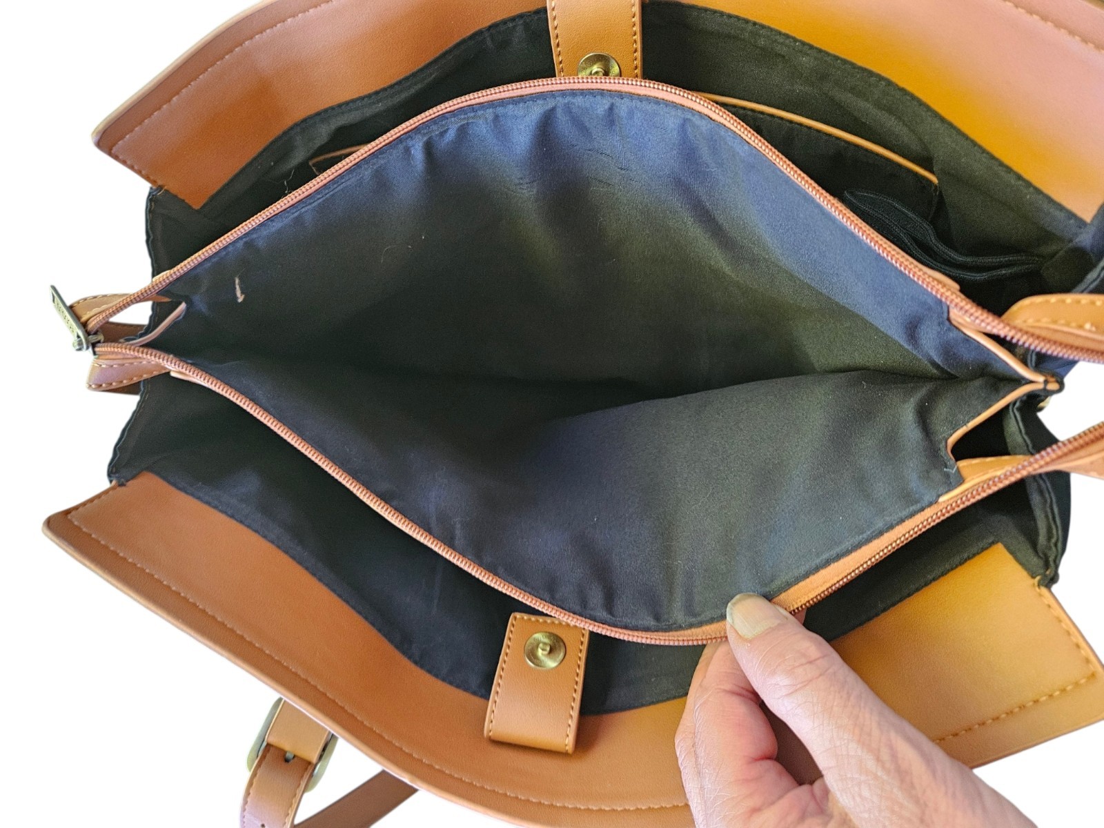 ECOSUSI Briefcase / Messenger Bag / Soft Side Poly/Vegan Leather Trim/ Satchel