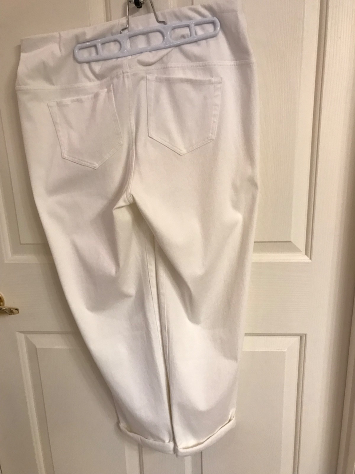 J Jill Wearever Smooth Fit Slim Leg Knit Jeans White 1X