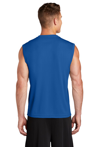 Sport Tek Sleeveless Posi Charge Competitor T Shirt Black True Royal ST352