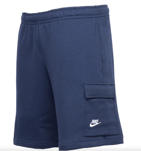 Nike Sportswear Fleece Men’s Cargo Shorts CZ9956-410 Size S Navy Blue