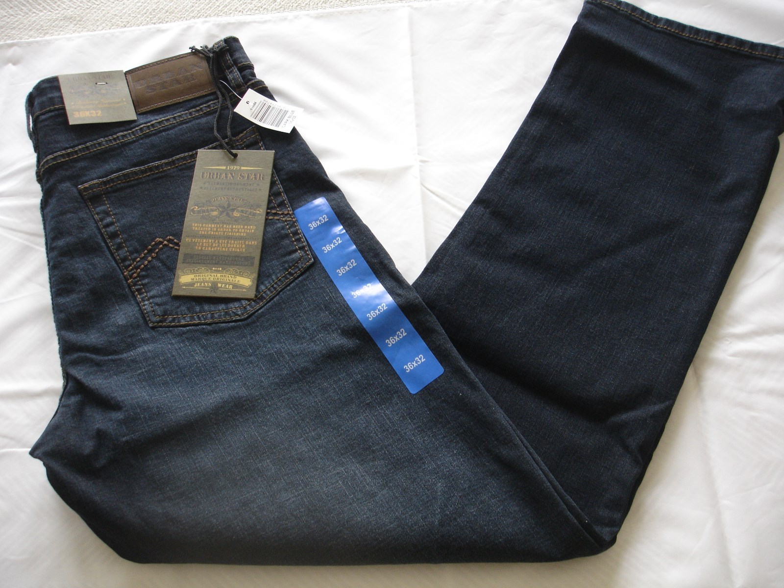 Urban Star men’s jeans – relaxed fit – straight – 36 x 32 – Dark Blue – NEW!!