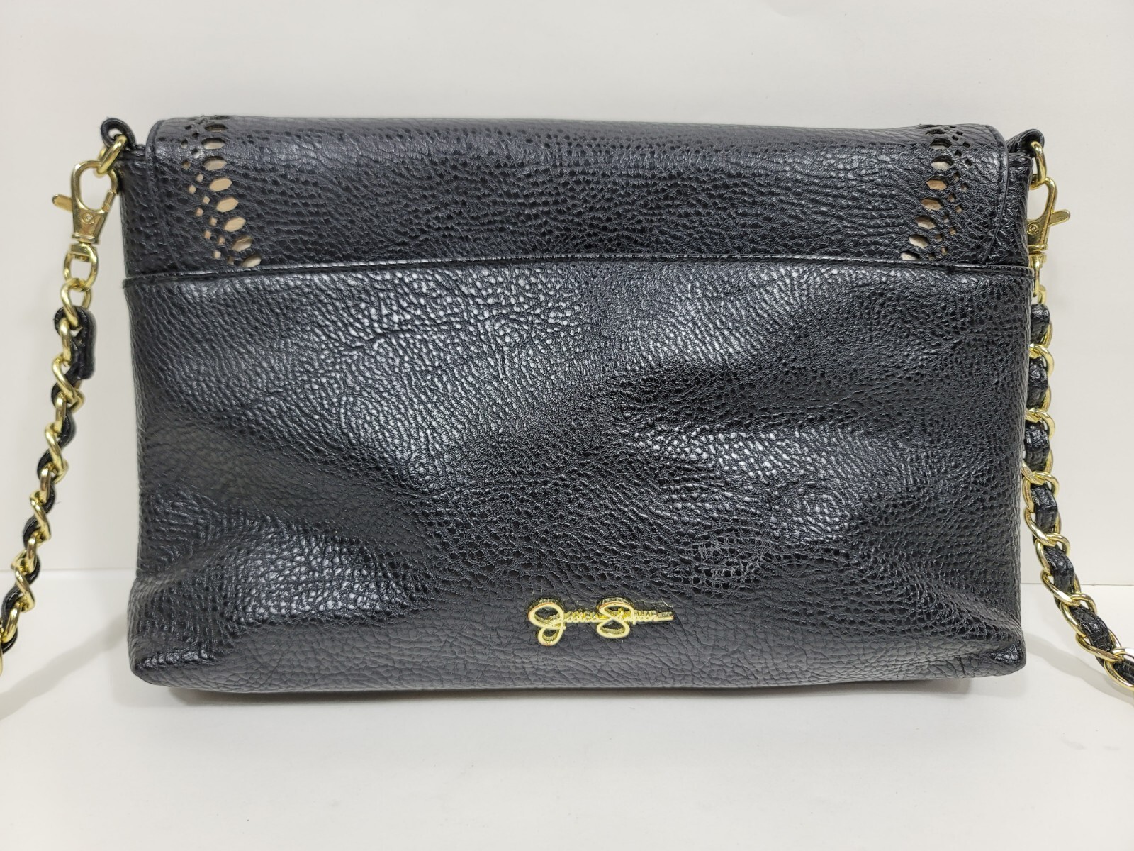 Jessica Simpson Black Crossbody Bag Purse JS6942 100% Polyurethane