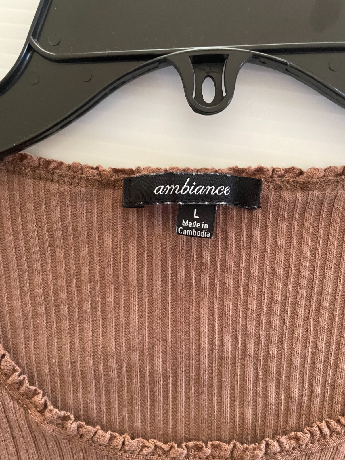 Ambiance Cute brown blouse, Top for summer