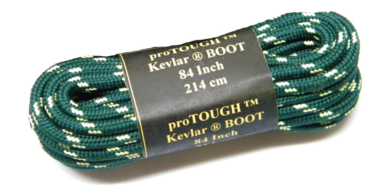 1 pair Green w/ Yellow Heavy Duty 7/32 thick shoelace made with Kevlar strands