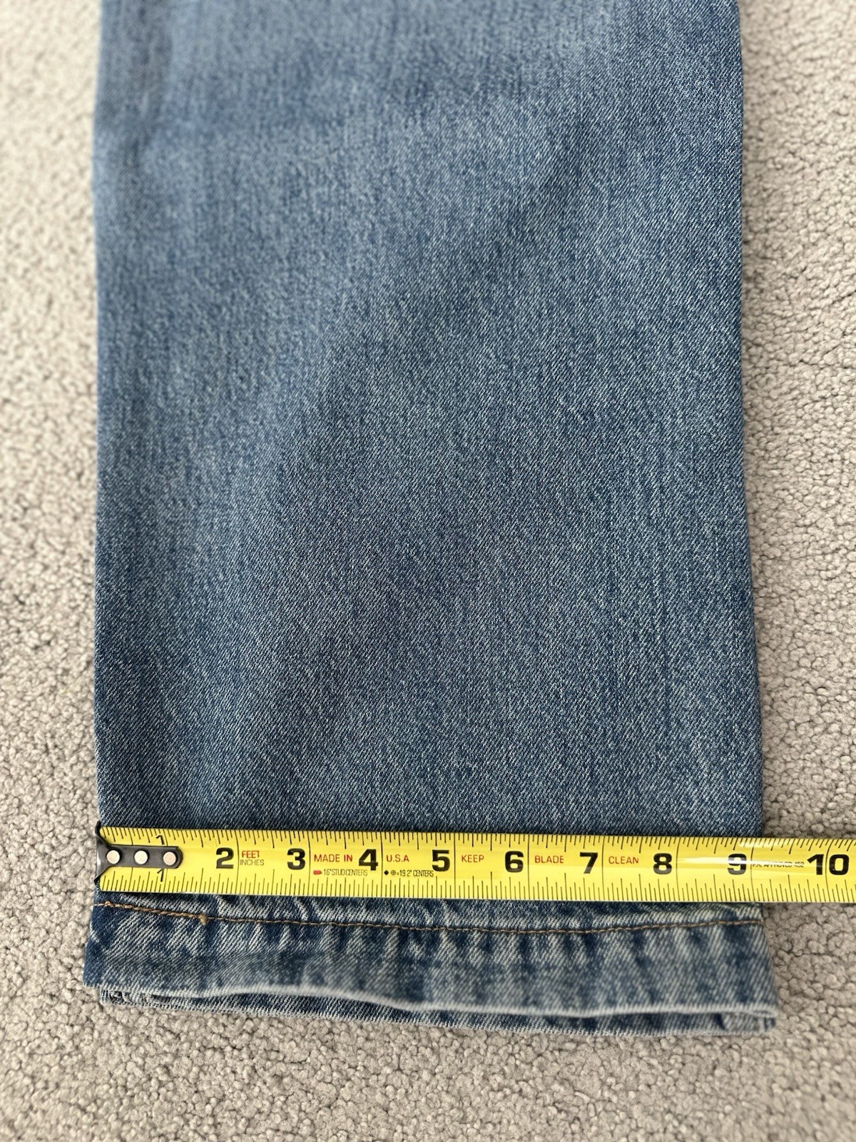 Levis 568 Double Knee Carpenter Blue Loose Denim Tag Sz. 33Wx30L Measure 34WX29L