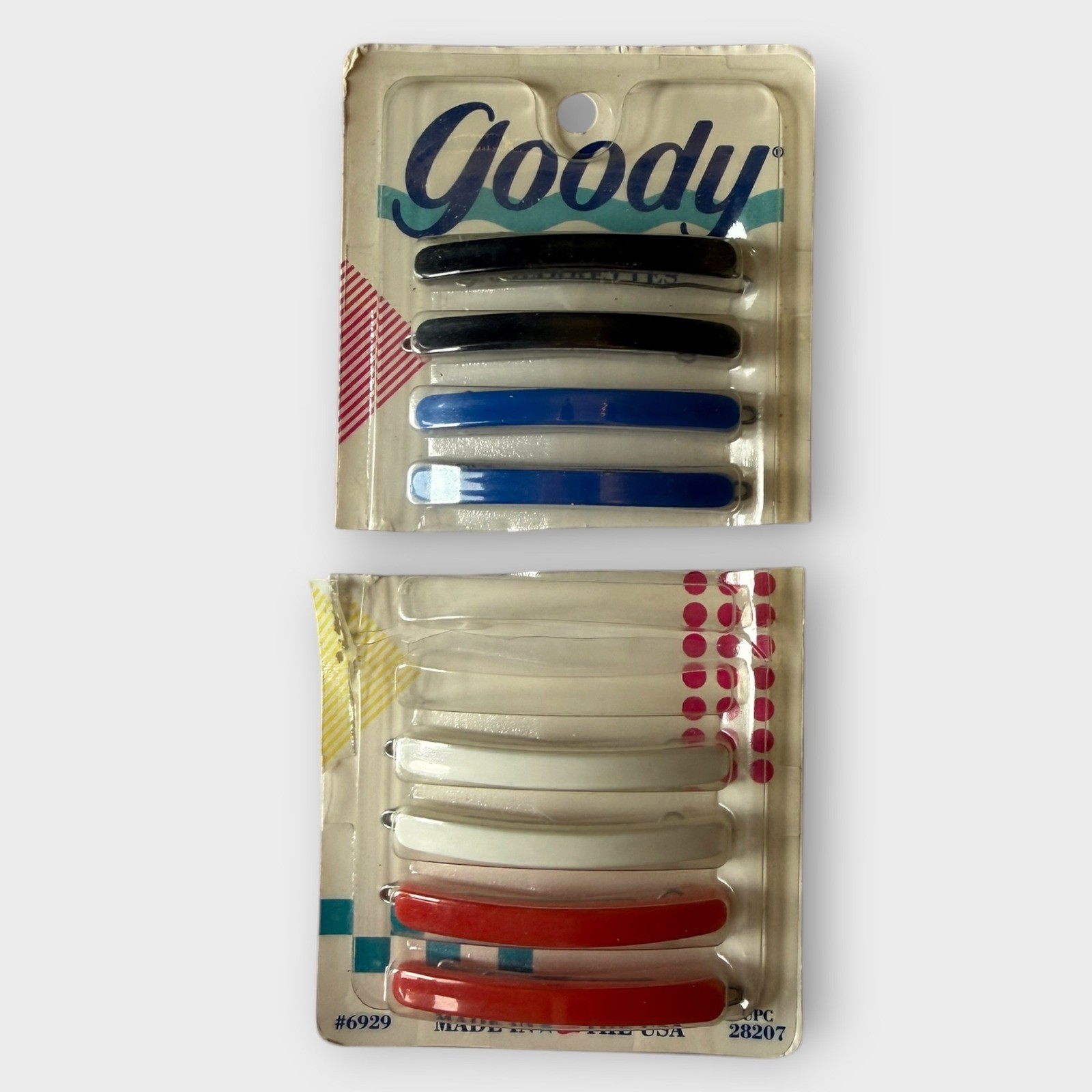 Vintage Goody Wire Clasp Hair Barrettes 1989 8 Pack New Colorful 1980s Kidcore