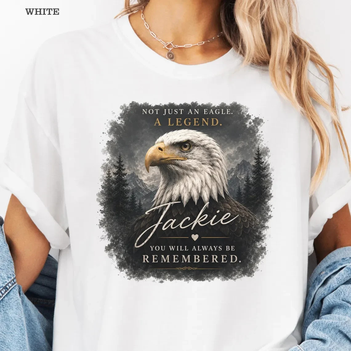 Jackie Memorial Shirt, Not Just an Eagle A Legend Tee, Jackie Bald Eagle Tribute