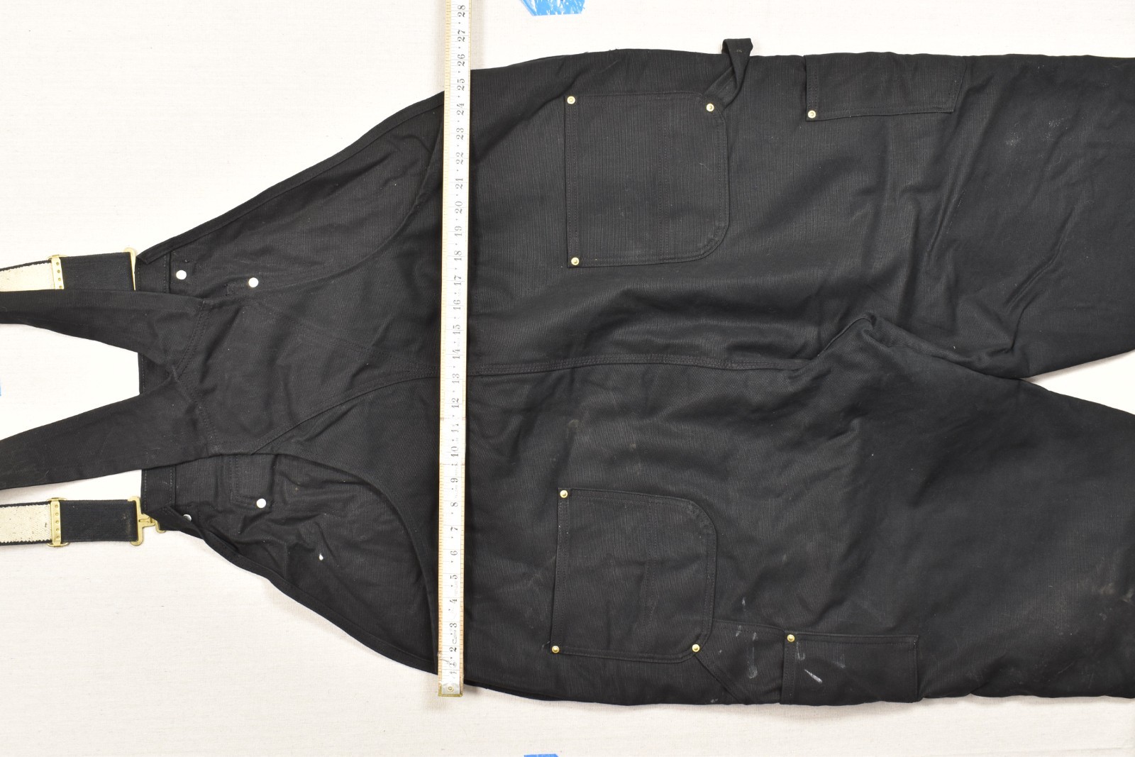 Carhartt 104393 Quilt Lined Loose Fit Duck Bib Overalls Black Size 2XL Regular