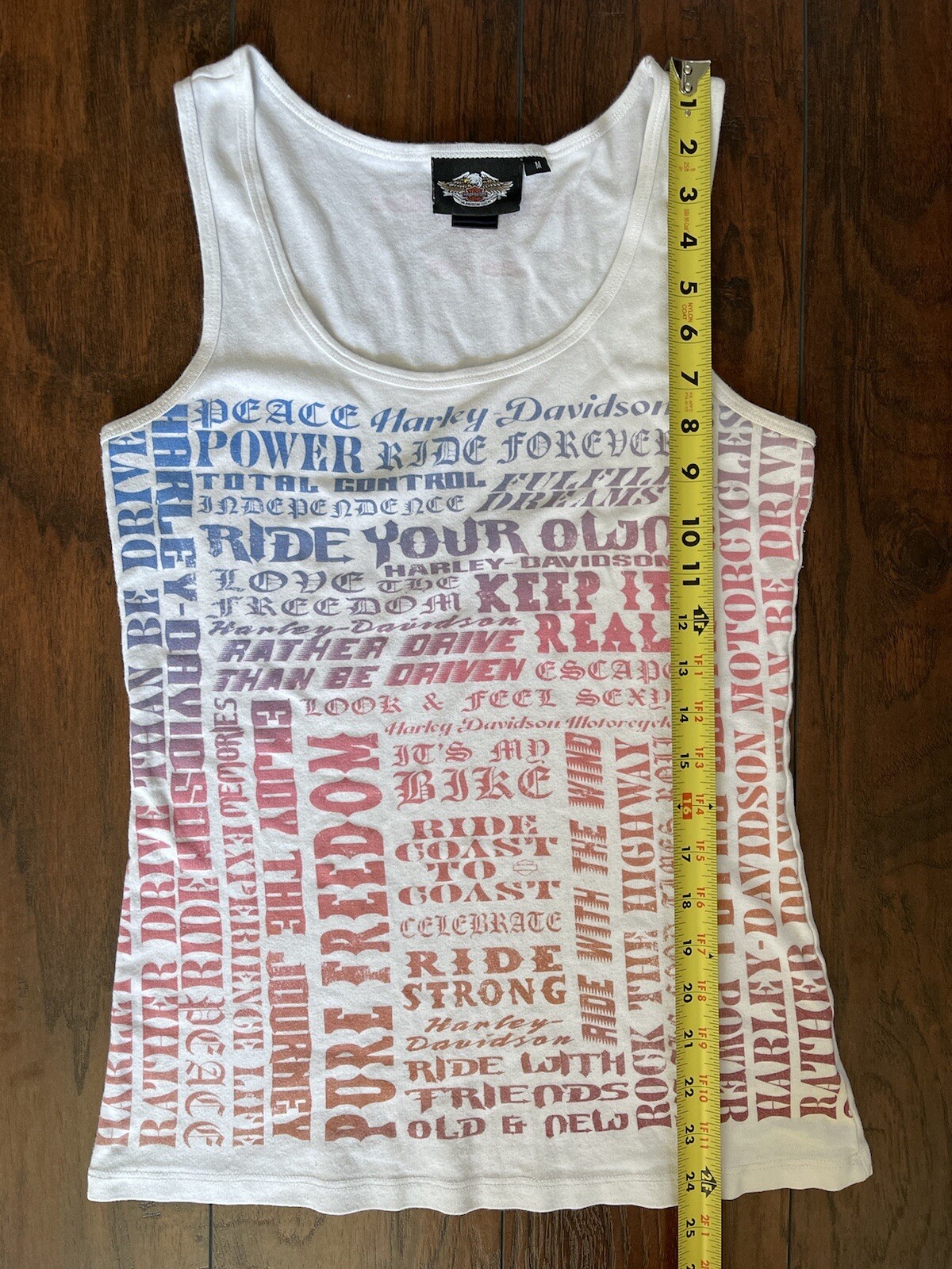 Y2K 2000s Harley Davidson Celebrate Women Riders May 2009 White Tank Top Size M