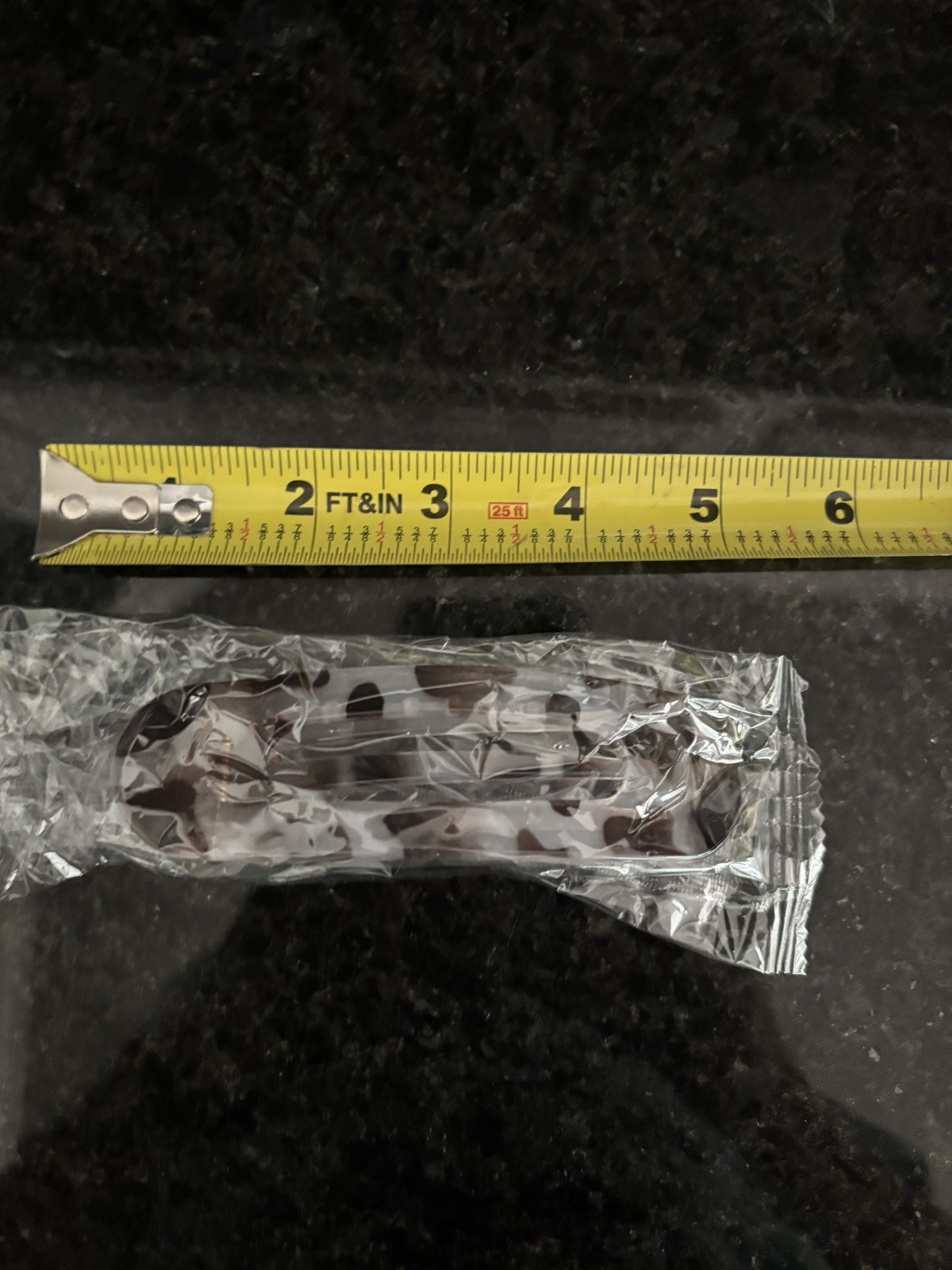 Flat Hair Claw Clips Animal Print Clear & Brown 2 Pieces 4.7 Inch