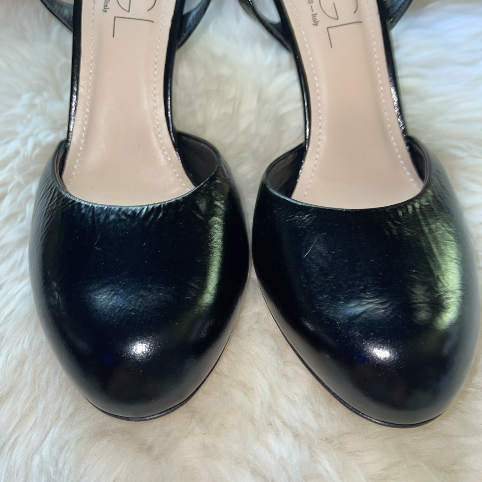 AGL MARYJANE SLINGBACK 38.5 BLACK LEATHER