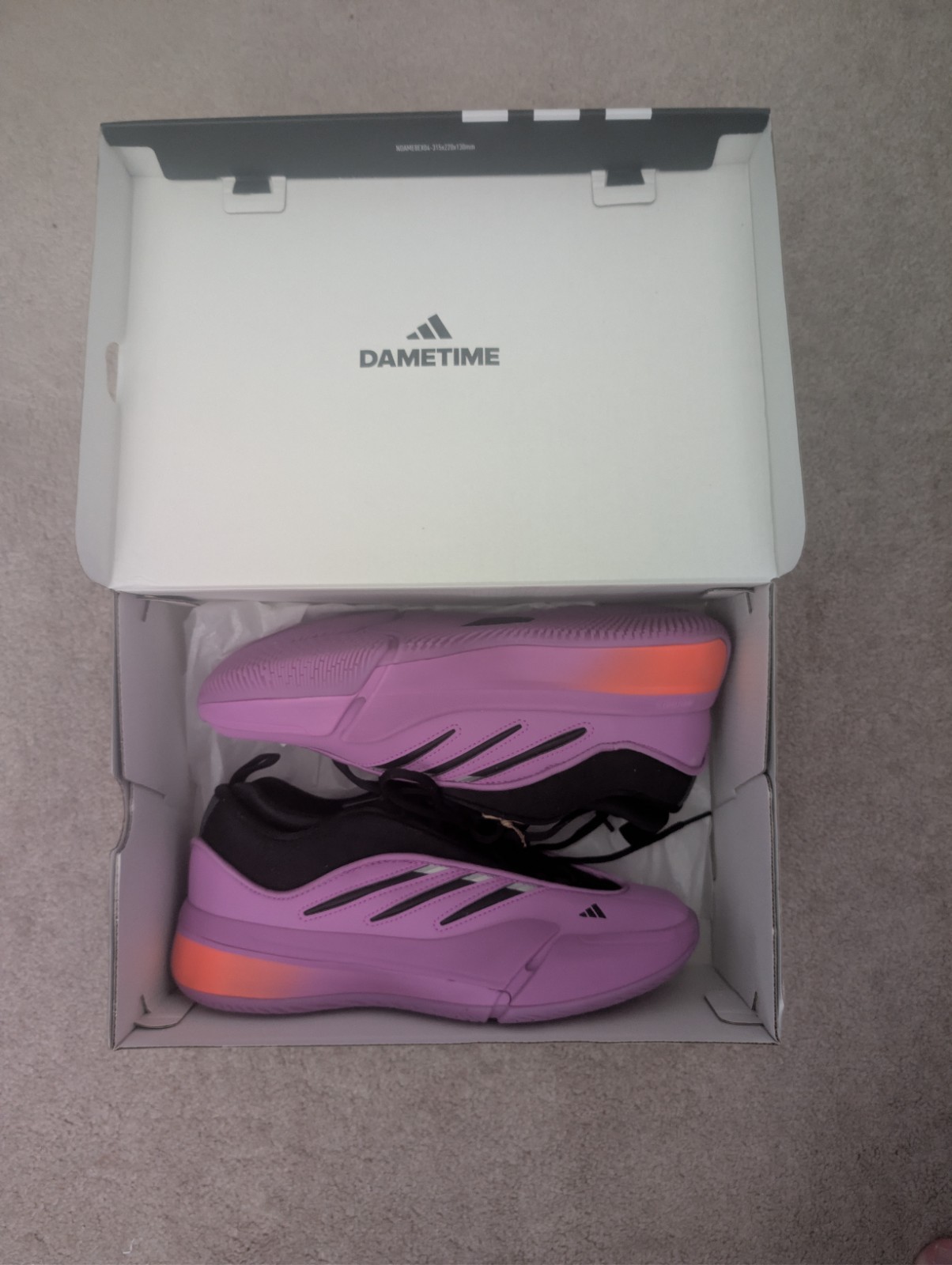 Adidas Dame 9 Purple Burst Size 7.5 W/Box