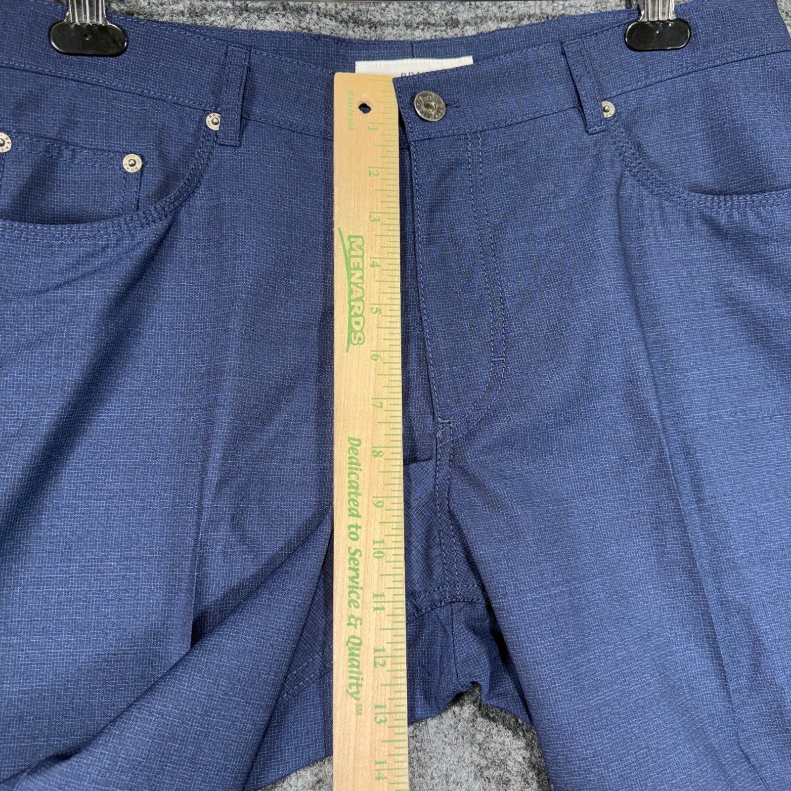 Brax Cooper Fancy Trousers Mens 35×30 Blue Virgin Wool Regular Fit Five Pocket