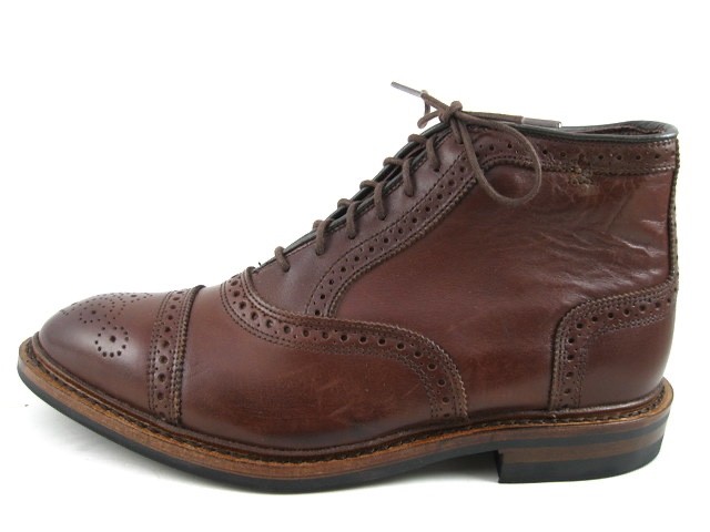 NEW Allen Edmonds “HAMILTON” Men’s Leather Cap-Toe Dress Boots 8 D Chili (806N)