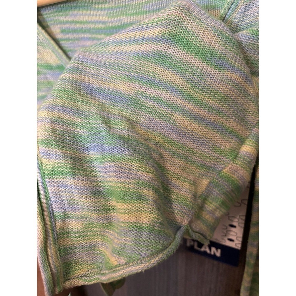 American Eagle Outfitters Cropped Top Women XS Y2K Green Yellow Cotton V-Neck