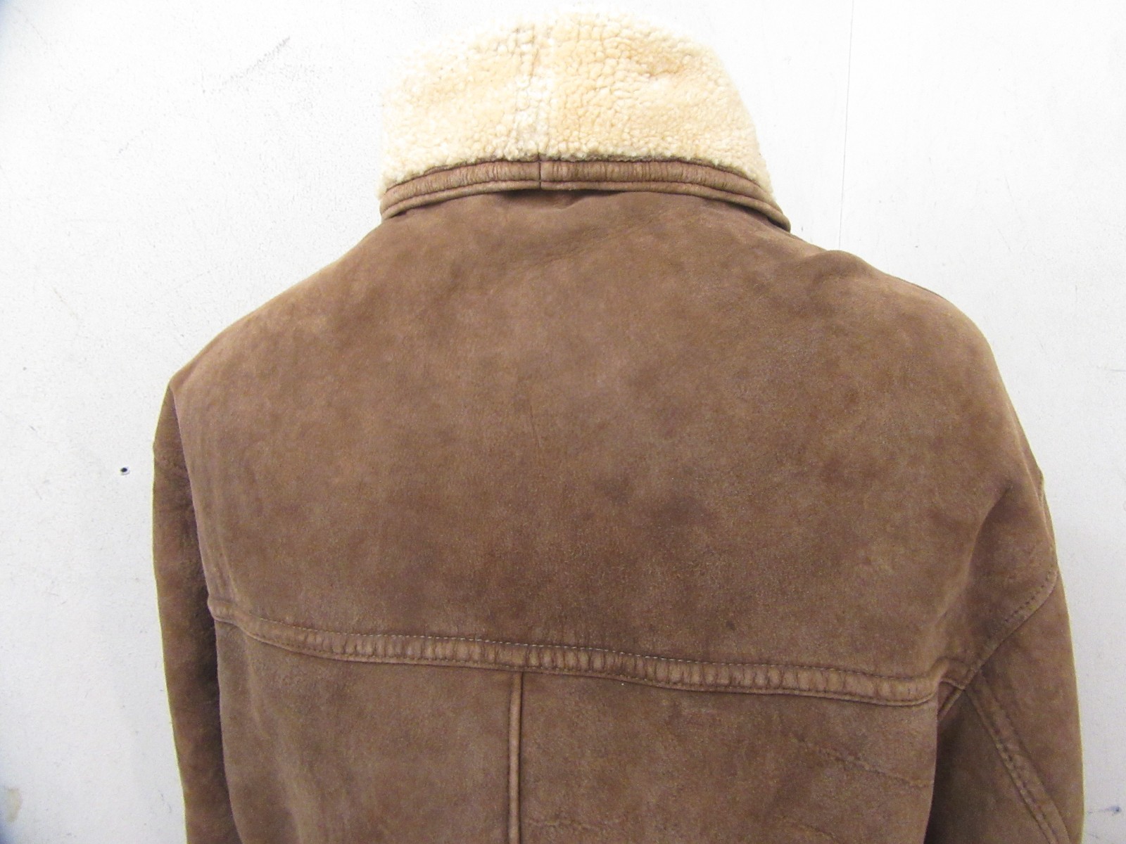 VINTAGE MORLANDS SHEEPSKIN LEATHER DUFFLE BANE JACKET SIZE 40 OR M