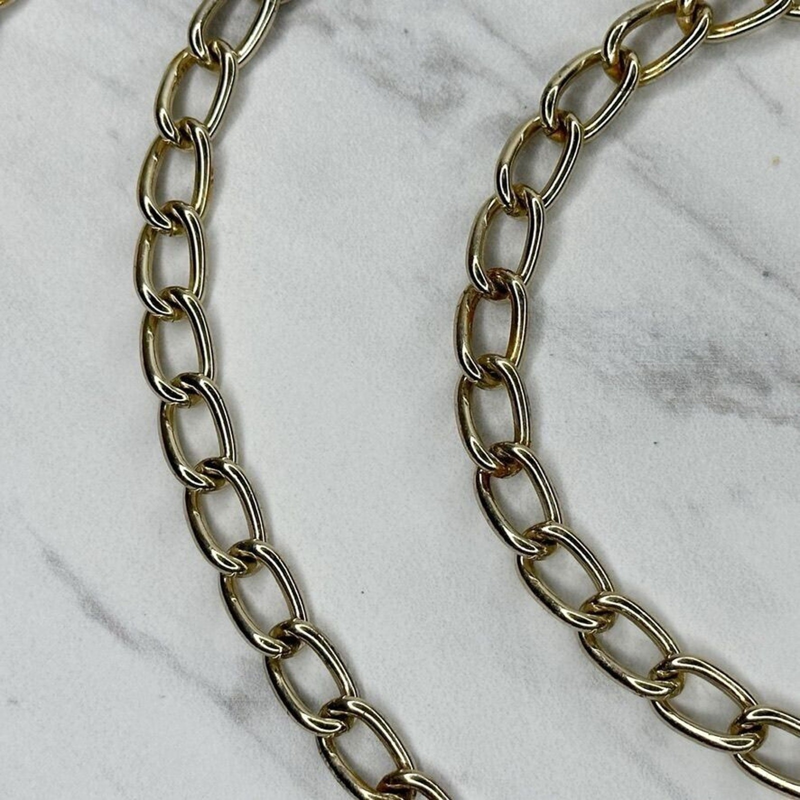 Gold Tone Chain Link Purse Handbag Replacement Strap – 47.5″