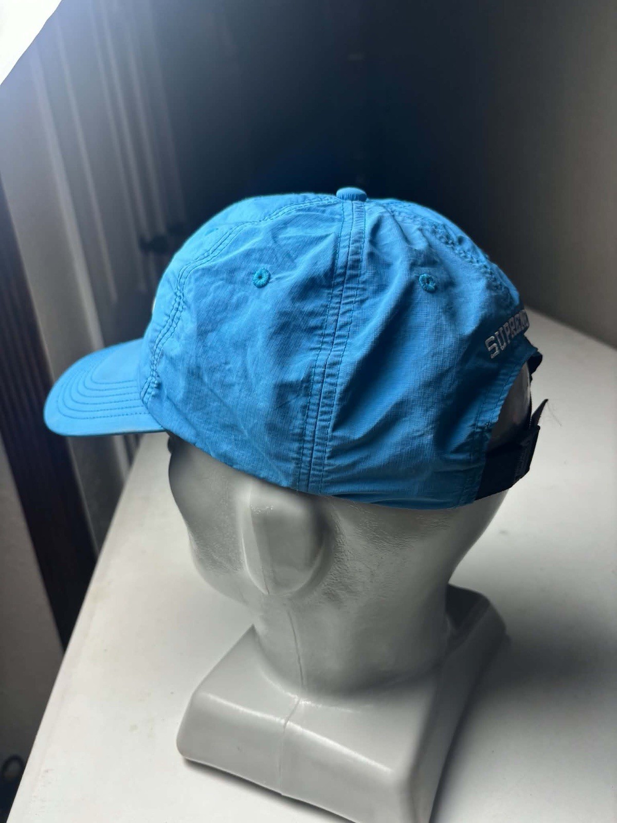 Supreme nylon 6 panel strap Back with reflective rubber patch,