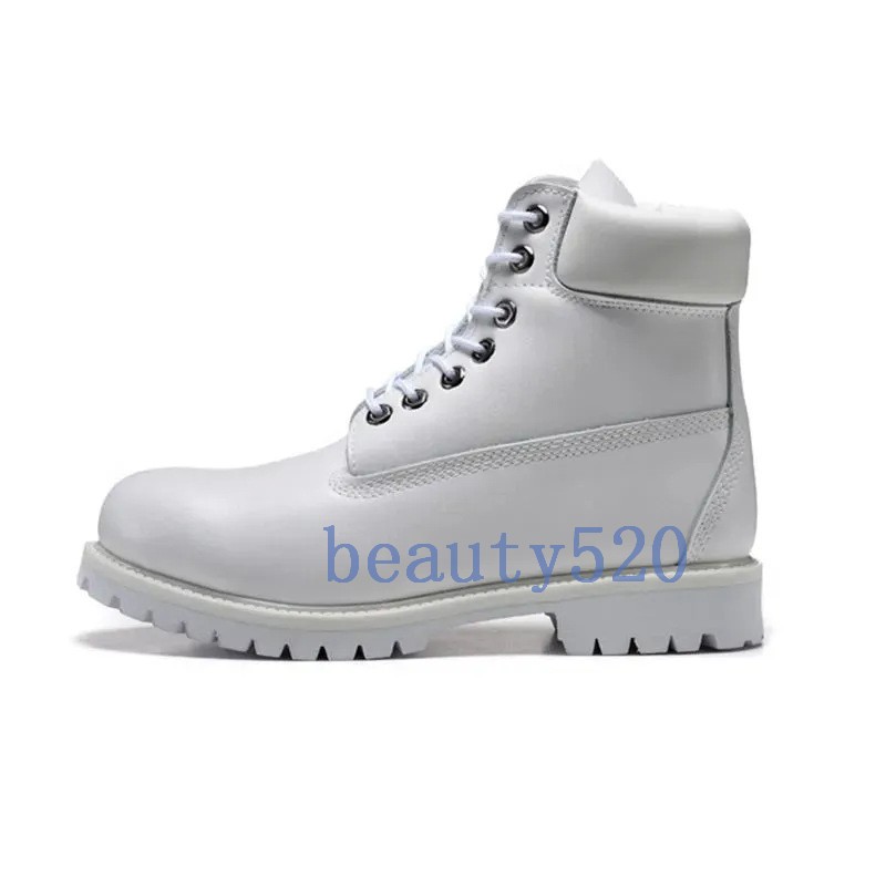 Mens Classic Leather Slip Waterproof Boot Durable Work Shoes Outdoor Ankle Boots