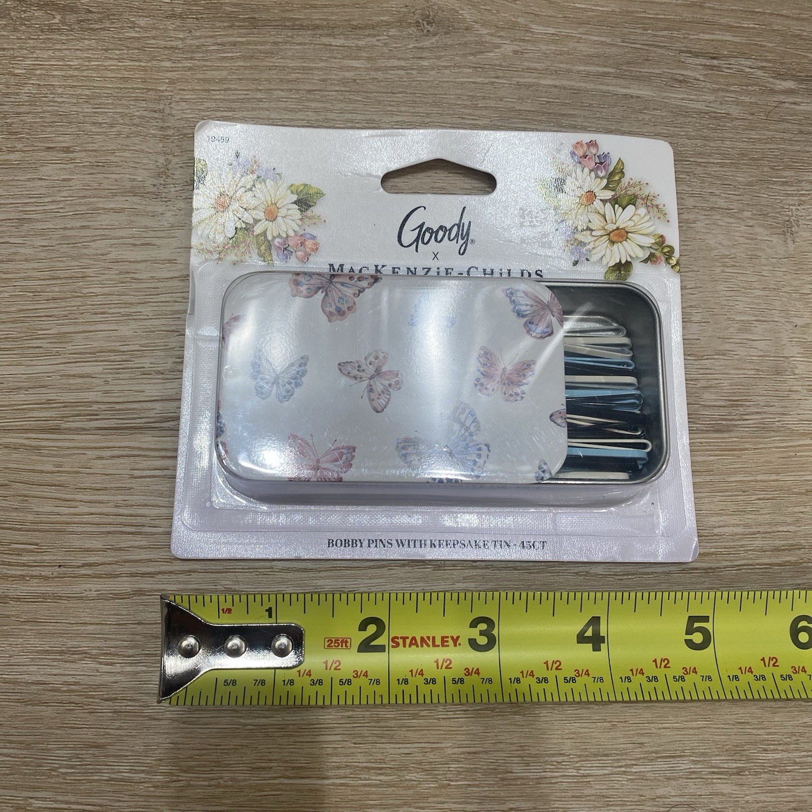 MacKenzie Childs x Goody Bobby Pins with Keepsake Butterfly Tin 45 Count New