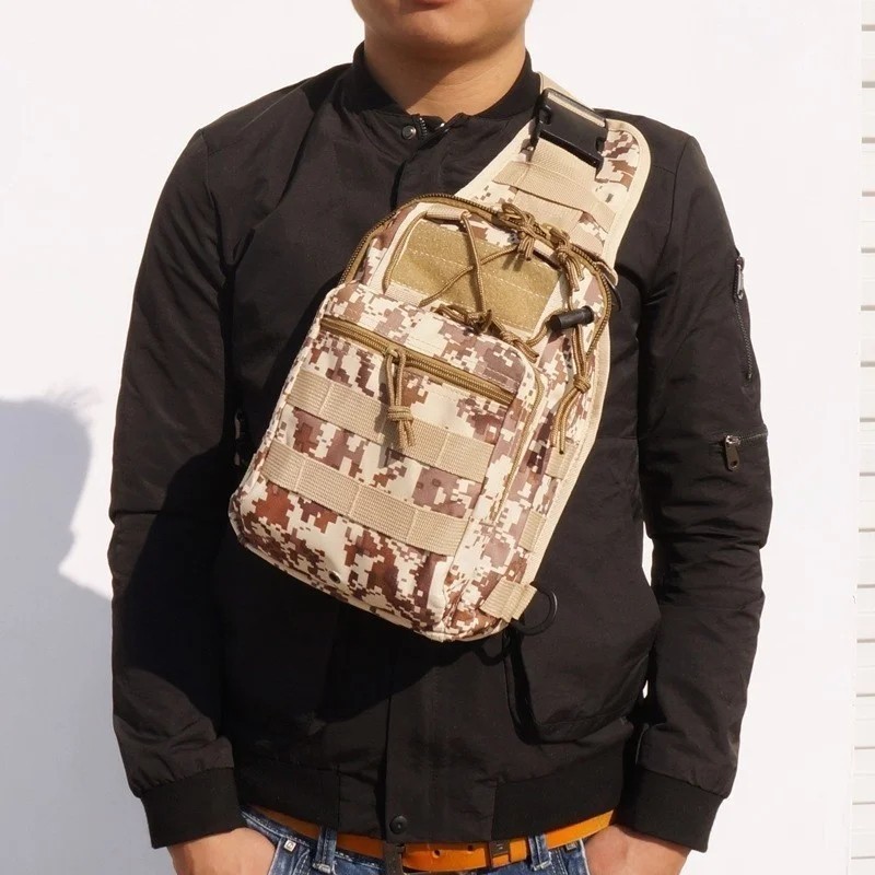 Mens Backpack Tactical Sling Shoulder Bag Molle Travel Chest Pack Outdoor Hiking