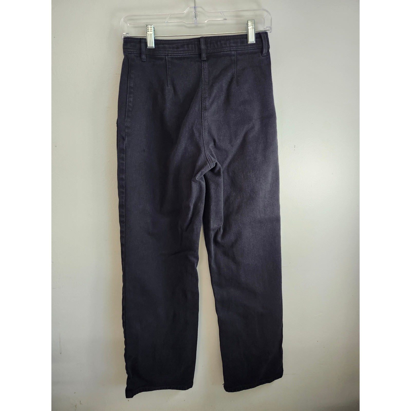 Wilfred Free Black Utility Straight Leg Jeans Size 0 High Rise Minimalist