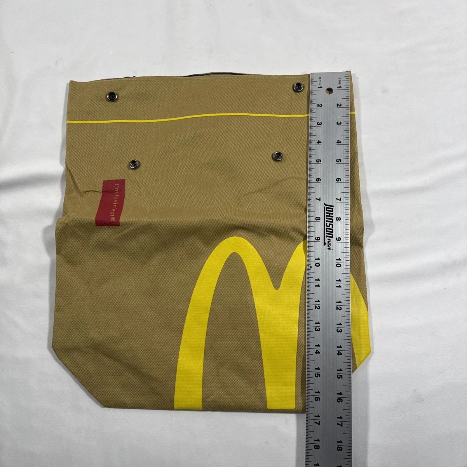 Classic Retro 90s Y2K McDonald’s Paper Bag Canvas Backpack Rucksack Purse
