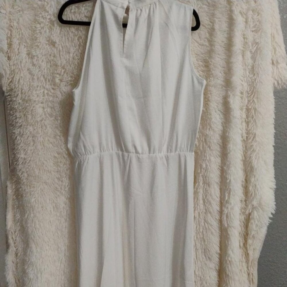 PrettyGarden White Asymmetrical Shoulder Midi Dress NWT Size XL