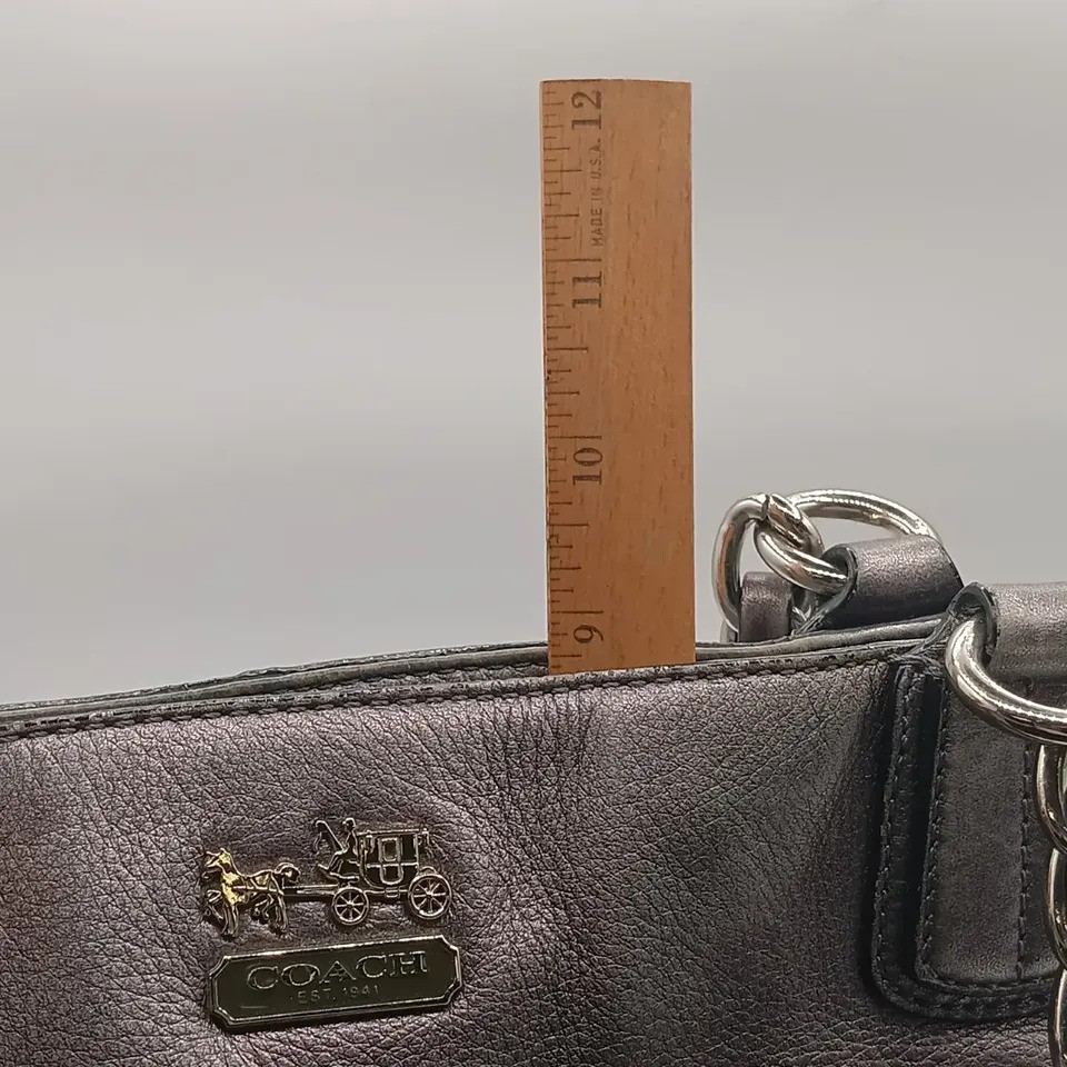 Authentic Coach Chelsea Tote / Purse / Bag Metallic Leather with Dustbag
