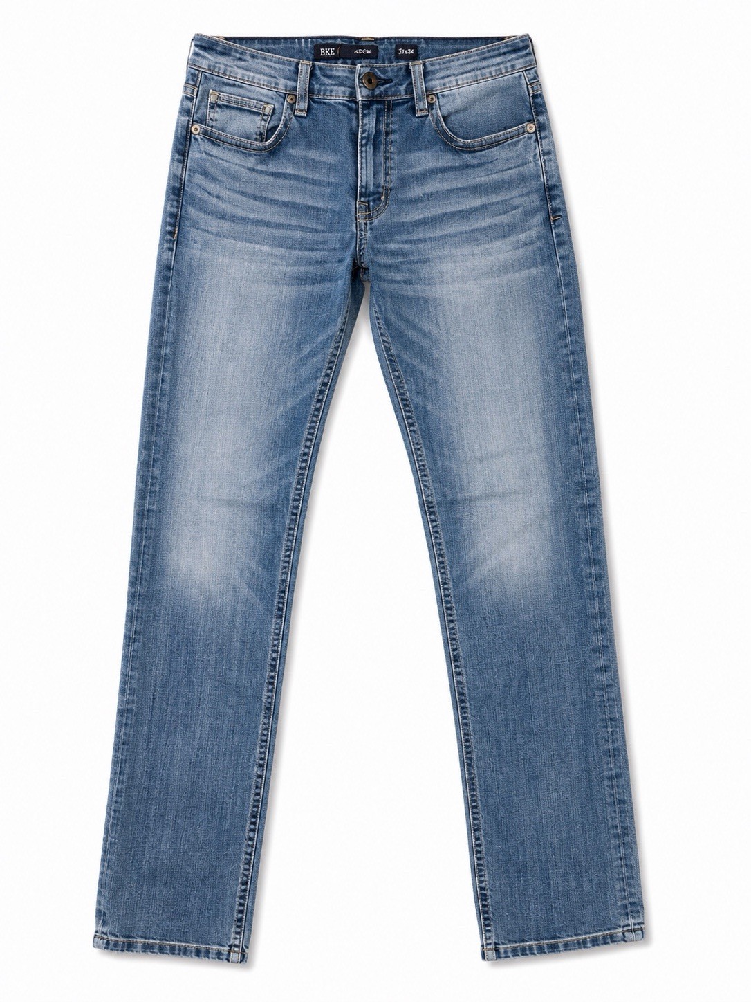 BKE Aiden Jeans Men’s 31×34 Blue Dark Wash Straight Leg Buckle Never Worn