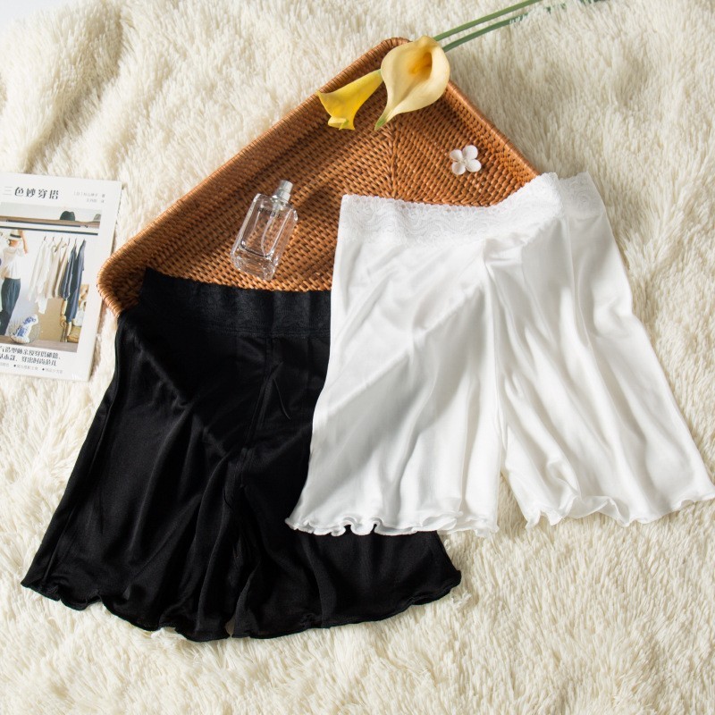 Womens Silk Safety Pants Boyshorts Mulberry Casual Daily Home Shorts Knickers