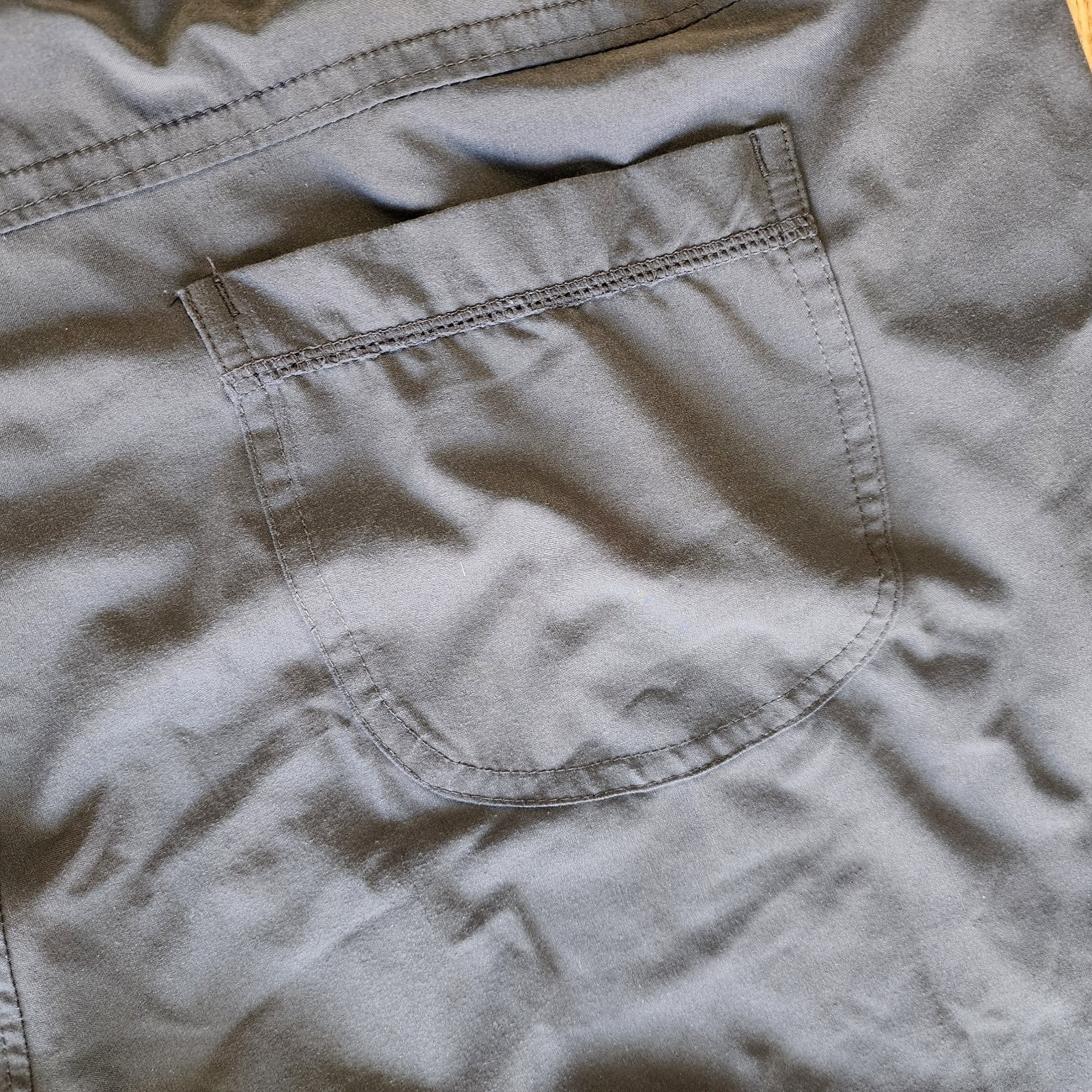 Athletic Drawstring Jogger Pants Navy Gray Ribbed Cuff Lounge Sweatpants Mens L