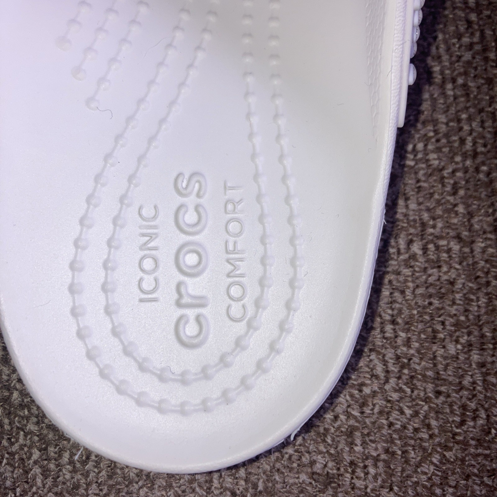 Crocs Women White Kadee II Jewels Slide Sandals US 7 NWT