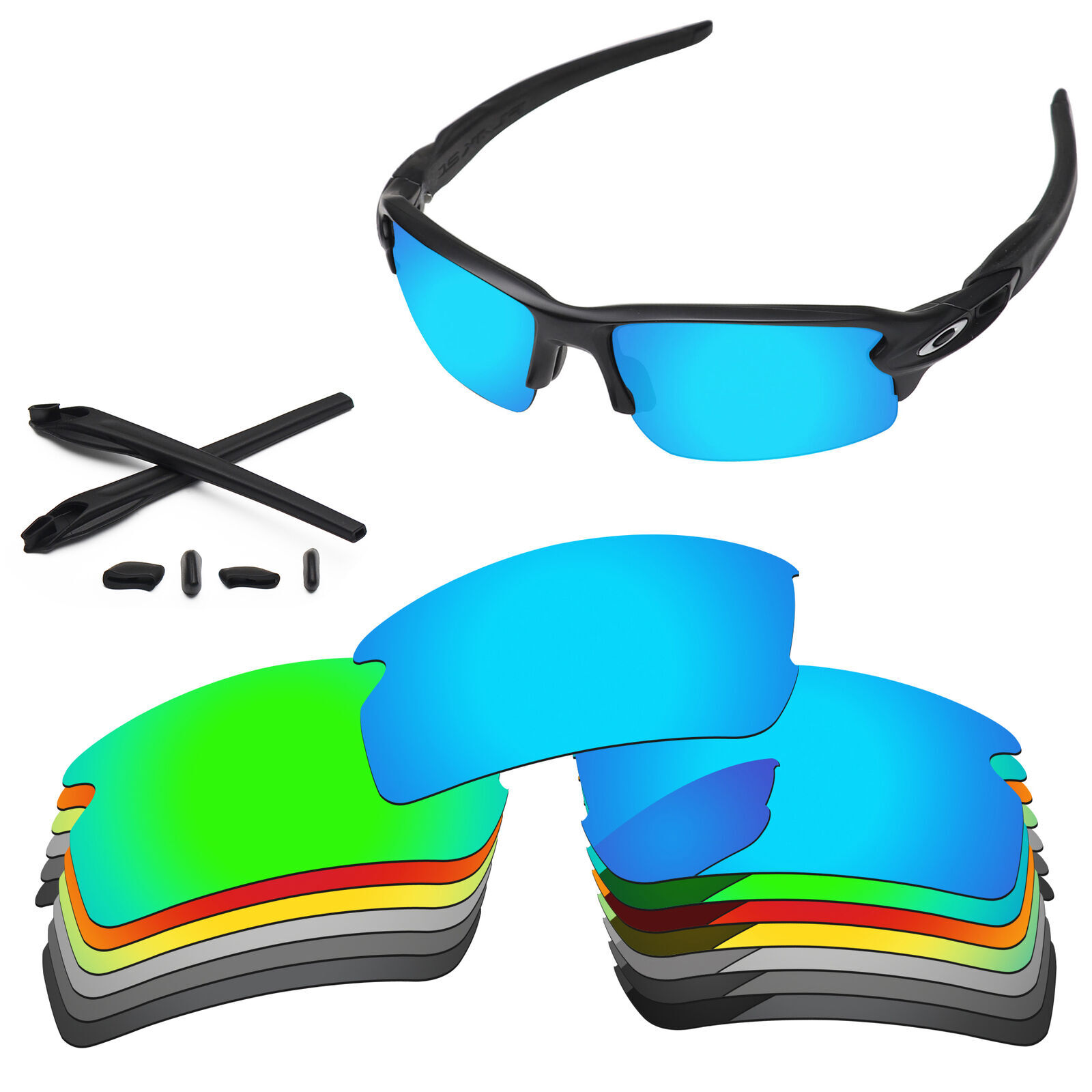 Lensology Polarized Replacement Lenses & Kit For-Oakley Flak 2.0 OO9295 – Opt